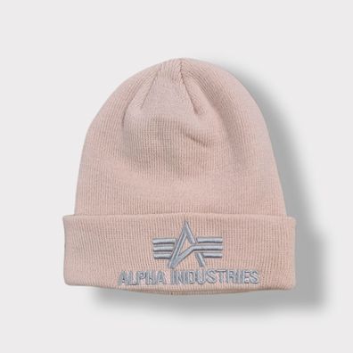 Alpha Industries 3D Beanie Wmn Damen Mütze in silver pink 118916-397