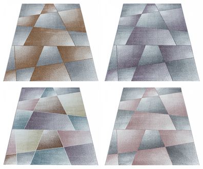 Wunderschöne Kurzflor Teppich, Moderner Designer Teppich rechteckig, Höhe 11 mm