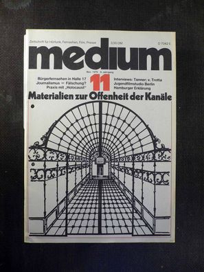 Medium - Zeitschrift für Fernsehen, Film - 11/1979 - Jugendfilmstudio Berlin
