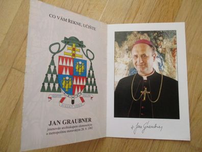 Erzbischof Jan Graubner aus Olmütz Tschechien - gedrucktes Autogramm!!!