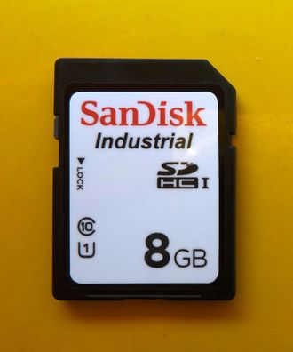 NEU: 8 GB SanDisk "Industrial" SDHC Secure Digital SD SDSDAF3-008G-I Class 10 U1 MLC