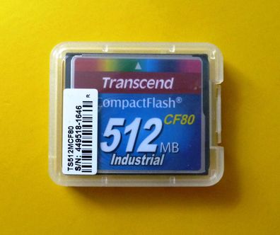 NEU: 512 MB Transcend Industrial CompactFlash CF Compact Flash 512MB TS512MCF80