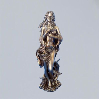 Liebesgöttin Aphrodite VENUS Polyresin bronziert 30 x 9 cm Figur Skulptur