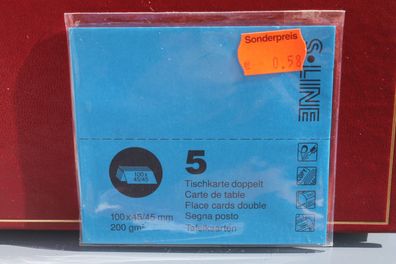 Tischkarten; 5 Stück; Uni, blau