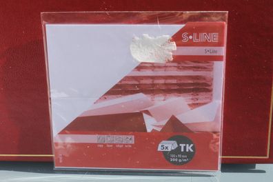 Tischkarten; 5 Stück; Uni, weiß