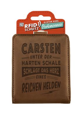 Echter Kerl Männer Portemonnaie Geldbörse Herren- Carsten-Hellbraun