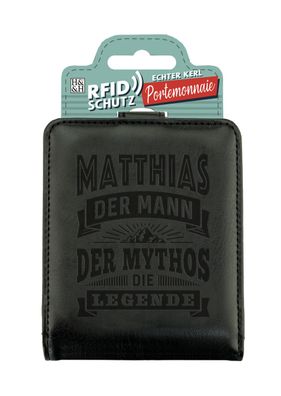 Echter Kerl Männer Portemonnaie Geldbörse Herren- Matthias-Schwarz