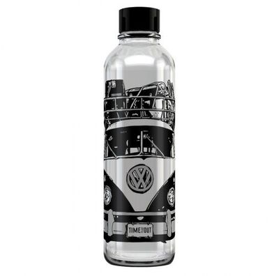 Original VW Trinkflasche T1 Bulli Motiv Wasserflasche Glas Flasche 7E9069601A