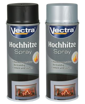 Vectra® Hochhitze Spray 400ml Lack hitzebeständig bis 690 °C Grill Ofen Auspuff