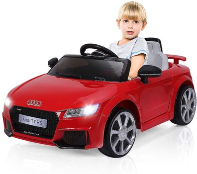 12V Audi Kinderauto mit 2,4G-Fernbedienung, 3 Gang Elektroauto 2,5-5km/ h mit MP3