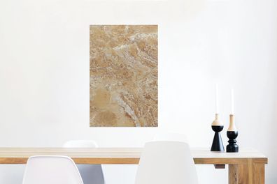 Glasbilder - 60x90 cm - Marmor - Braun - Textur (Gr. 60x90 cm)