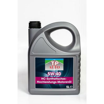 5 Liter TP Auto Motorenöl 5W-40 HC-Synthetisches Hochleistungs-Motorenöl