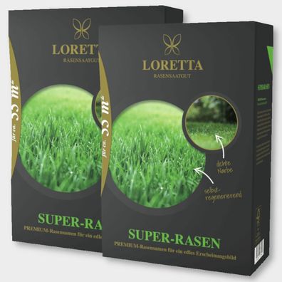Loretta Superrasen Premium 2 x 1,1 kg Rasensamen Qualitätsamen Keimgarantie