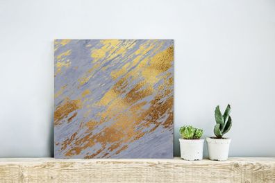 Glasbilder - 20x20 cm - Marmor - Gold - Muster (Gr. 20x20 cm)