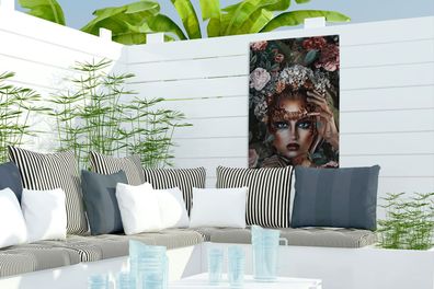Gartenposter - 40x60 cm - Blumen - Frauen - Make up (Gr. 40x60 cm)