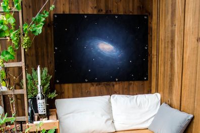 Gartenposter - 120x90 cm - Eine Illustration einer beleuchteten Milchstraße
