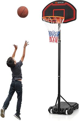 Basketballständer 155 - 210cm höhenverstellbar, Basketballkorb mit Ständer rollbar