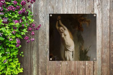 Gartenposter - 50x50 cm - Andromeda angekettet an den Felsen - Gemälde von Rembrandt