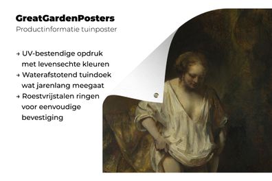 Gartenposter - 90x120 cm - Badende Frau - Rembrandt van Rijn (Gr. 90x120 cm)