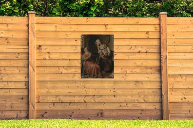 Gartenposter - 60x80 cm - Tobit und Anna mit der Ziege - Rembrandt van Rijn