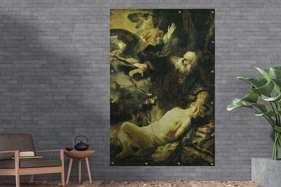 Gartenposter - 120x180 cm - Die Opferung Abrahams - Rembrandt van Rijn