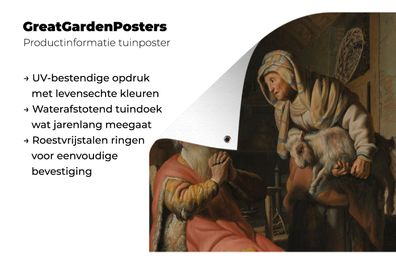Gartenposter - 30x40 cm - Tobit und Anna mit der Ziege - Rembrandt van Rijn