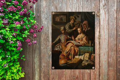 Gartenposter - 30x40 cm - Musikalische Begleitung - Rembrandt van Rijn (Gr. 30x40 cm)