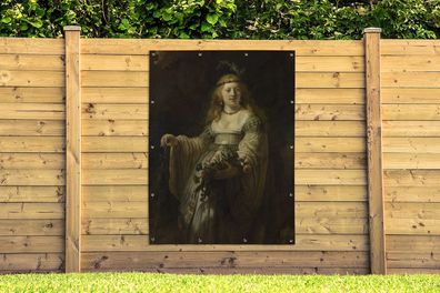 Gartenposter - 120x160 cm - Saskia von Uylenburgh als Flora - Rembrandt van Rijn