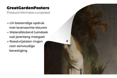 Gartenposter - 60x80 cm - Andromeda angekettet an den Felsen - Rembrandt van Rijn