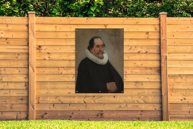 Gartenposter - 90x120 cm - Porträt von Abraham de Potter, Seidenhändler in Amsterdam