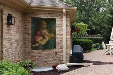 Gartenposter - 90x120 cm - Die Jungfrau und das Kind - Leonardo da Vinci