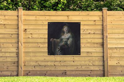 Gartenposter - 100x100 cm - Saskia von Uylenburgh - Gemälde von Rembrandt van Rijn