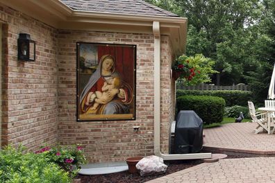 Gartenposter - 90x120 cm - Madonna mit Kind - Leonardo da Vinci (Gr. 90x120 cm)