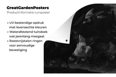 Gartenposter - 160x120 cm - Vögel in einem Park - Melchior d'Hondecoeter