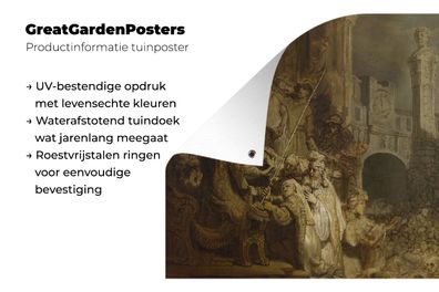 Gartenposter - 50x50 cm - Ecce Homo - Gemälde von Rembrandt van Rijn (Gr. 50x50 cm)