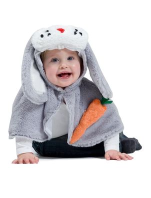 Grau Hase Babykostüm Cape Umschlag Karneval Rabbit Baby Einheitsgroße