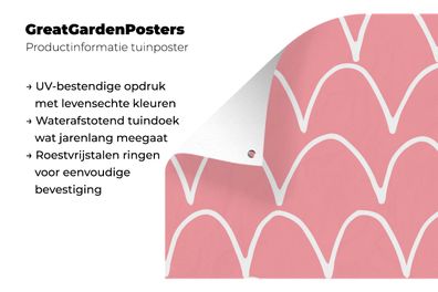 Gartenposter - 80x120 cm - Linie - Wellen - Patterns (Gr. 80x120 cm)