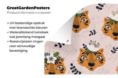 Gartenposter - 120x180 cm - Design - Pflanzen - Tiere (Gr. 120x180 cm)
