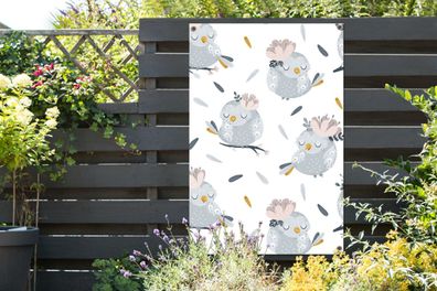Gartenposter - 80x120 cm - Design - Vogel - Tiere (Gr. 80x120 cm)
