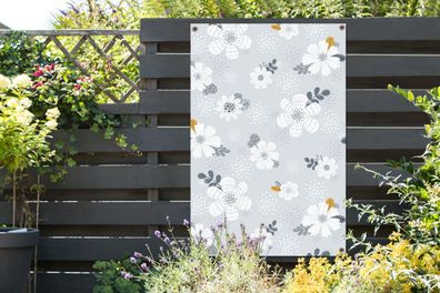 Gartenposter - 80x120 cm - Design - Pflanzen - Blumen (Gr. 80x120 cm)