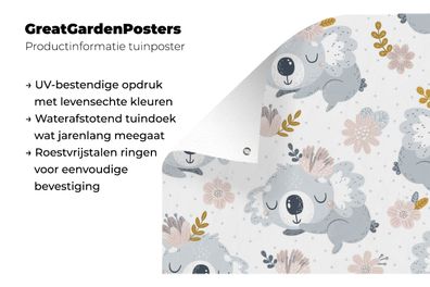 Gartenposter - 80x120 cm - Design - Blumen - Tiere (Gr. 80x120 cm)