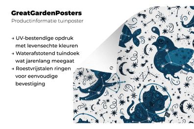 Gartenposter - 80x120 cm - Design - Tiere - Sterne (Gr. 80x120 cm)