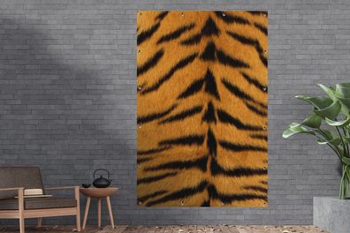 Gartenposter - 120x180 cm - Mantel - Tiger - Tiere (Gr. 120x180 cm)