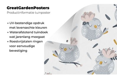 Gartenposter - 120x180 cm - Design - Vogel - Tiere (Gr. 120x180 cm)