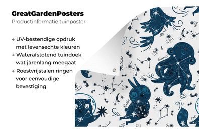 Gartenposter - 80x120 cm - Design - Konstellationen - Tiere (Gr. 80x120 cm)