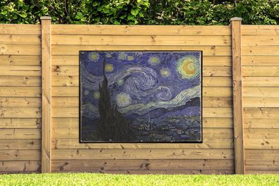 Gartenposter - 160x120 cm - Sternennacht - Vincent van Gogh (Gr. 160x120 cm)