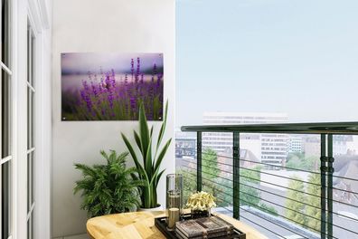 Gartenposter - 60x40 cm - Lavendel mit Biene (Gr. 60x40 cm)