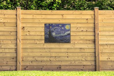 Gartenposter - 80x60 cm - Sternennacht - Vincent van Gogh (Gr. 80x60 cm)