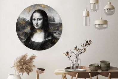 Runde Wandbilder - 140x140 cm - Mona Lisa - Leonardo da Vinci - Kunst