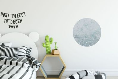 Runde Wandbilder - 30x30 cm - Marmor - Blau - Glitter (Gr. 30x30 cm)